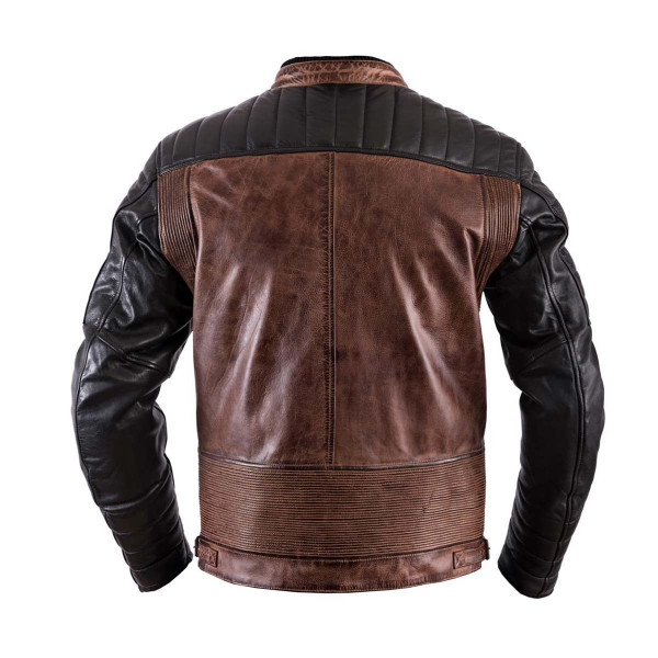 Helstons Cruiser Black Camel Leather Jacket