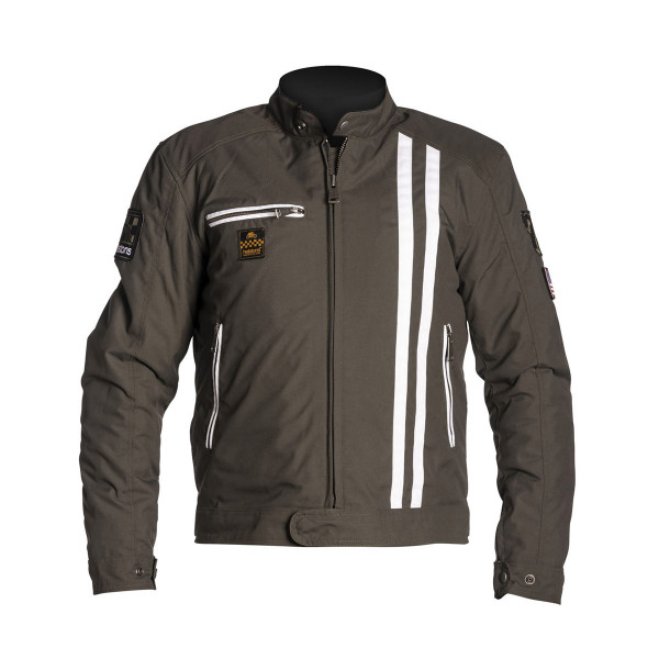 Helstons Cobra Khaki White Textile Jacket