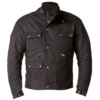Helstons Hunt Waxed Cotton Black Jacket