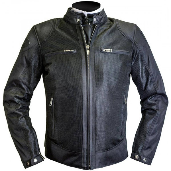 Helstons Modelo Mesh Black Textile Jacket