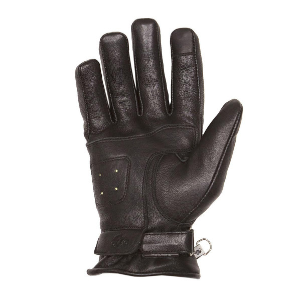 Helstons First Summer Black Leather Gloves