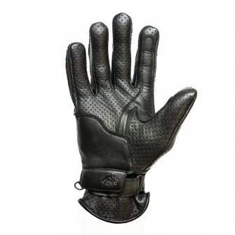 Helstons Corporate Black Leather Summer Gloves