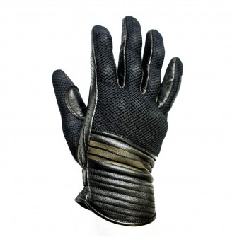 Helstons Corporate Black Mesh Summer Gloves