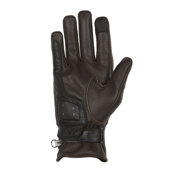 Helstons Mora Brown/Black/Beige Leather Summer Gloves