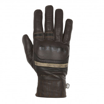 Helstons Mora Brown/Black/Beige Leather Summer Gloves