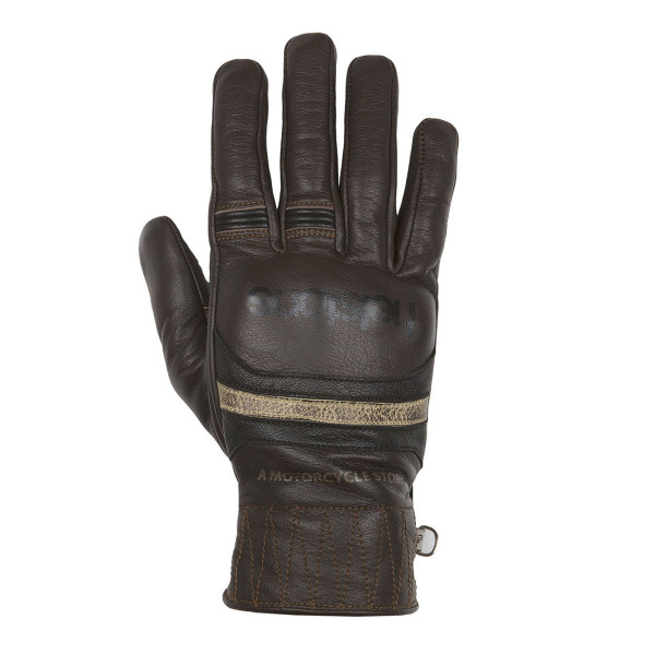 Helstons Mora Brown/Black/Beige Leather Summer Gloves
