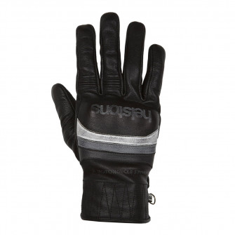 Helstons Mora Black/White/Grey Leather Summer Gloves