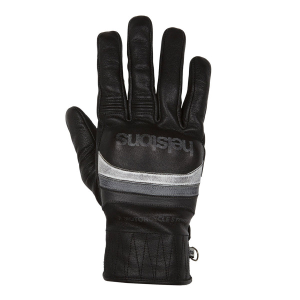 Helstons Mora Black/White/Grey Leather Summer Gloves