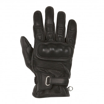 Helstons Strada Black Leather Gloves