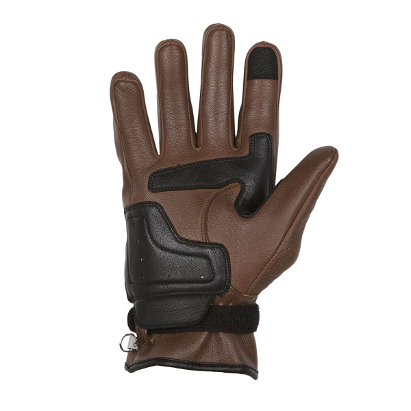 Helstons Strada Camel/Black Leather Gloves