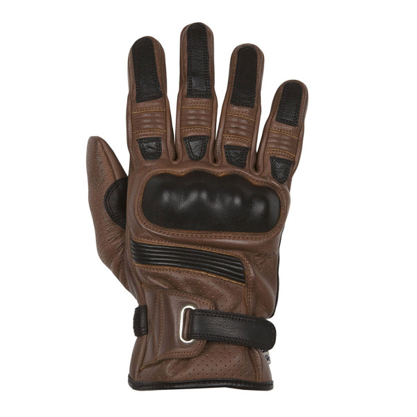 Helstons Strada Camel/Black Leather Gloves