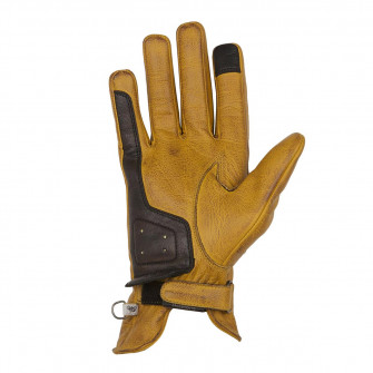 Helstons Ladies Swallow Gold/Brown Leather Gloves