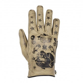 Helstons Ladies Panther Beige/Black Summer Gloves