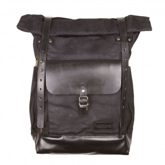 Helstons Paddock Roll Top Backpack - Black / Black
