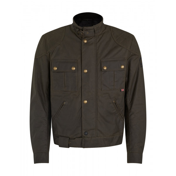 Belstaff Brooklands 2.0 Waxed Cotton Jacket - Olive Green