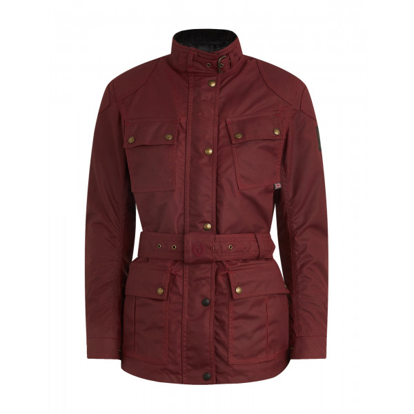 Belstaff Trialmaster Pro Ladies Waxed Cotton Jacket - Racing Red