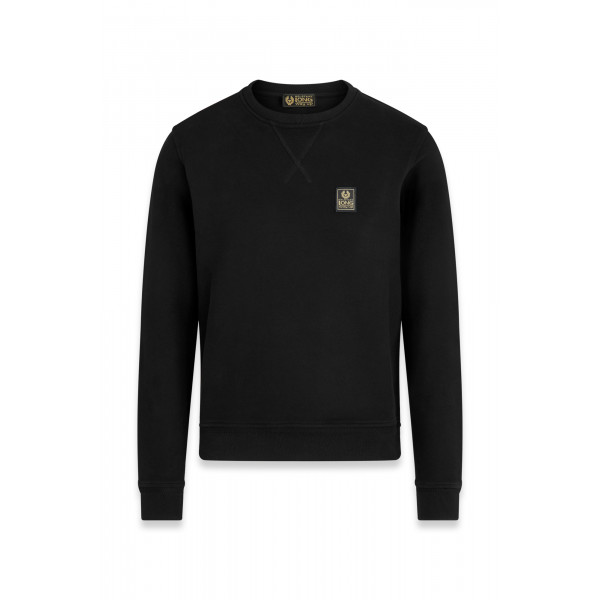 Belstaff Long Way Up Fleece Crew Neck Sweater Black