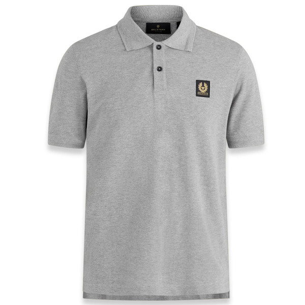Belstaff Short Sleeve Polo Shirt Grey Melange