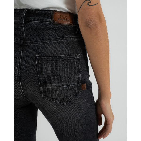 Rokker Rokkertech Jean Lady High Waist Dark Grey Rokker Rokkertech Jean Lady High Waist Dark Grey