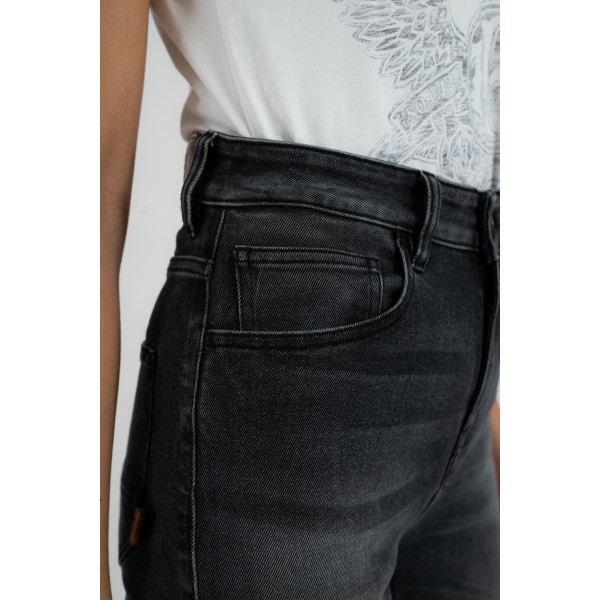 Rokker Rokkertech Jean Lady High Waist Dark Grey Rokker Rokkertech Jean Lady High Waist Dark Grey